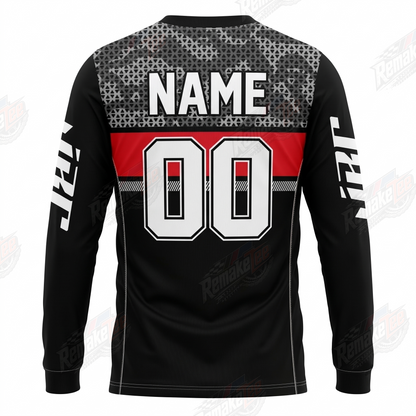 JBC Red Chain Pattern vintage BMX racing jersey - back product view