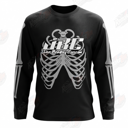 JBC Skeleton Ribcage vintage BMX racing jersey - front product view