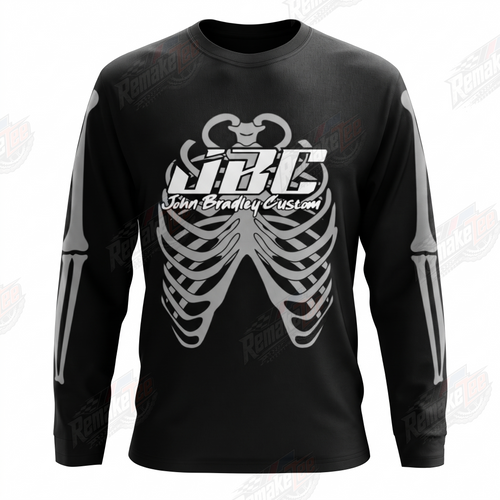 JBC Skeleton Ribcage vintage BMX racing jersey - front product view