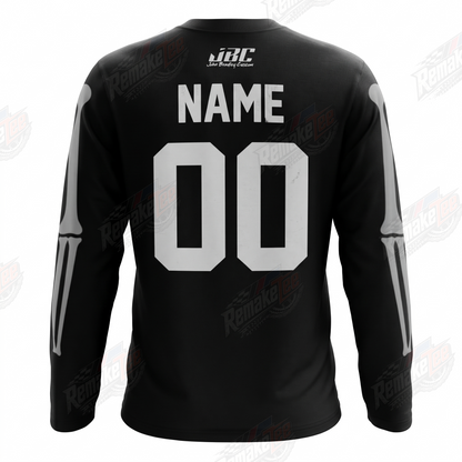 JBC Skeleton Ribcage vintage BMX racing jersey - back product view
