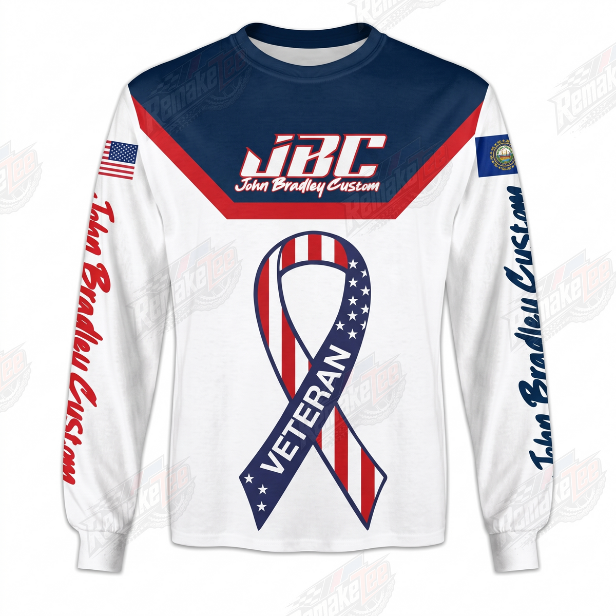 JBC Veteran Ribbon vintage BMX racing jersey - front product view