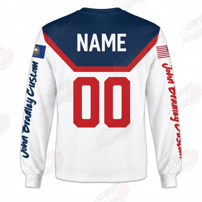 JBC Veteran Ribbon vintage BMX racing jersey - back product view