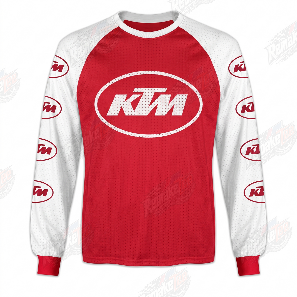 KTM Red White Classic vintage VMX racing jersey - product view