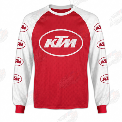 KTM Red White Classic vintage VMX racing jersey - product view