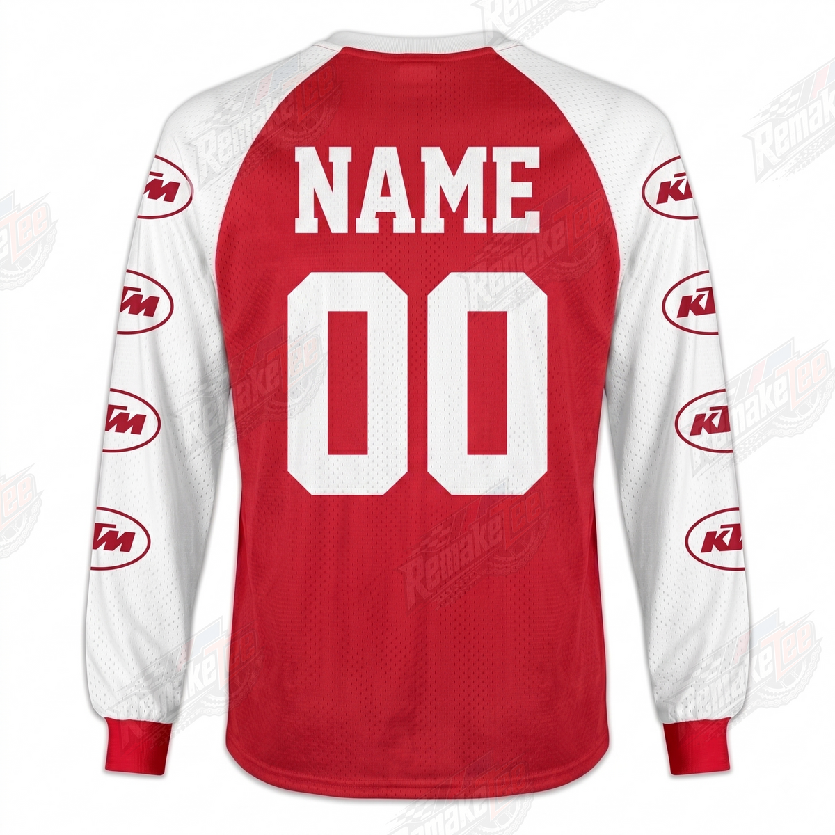 KTM Red White Classic vintage VMX racing jersey - alternate product view
