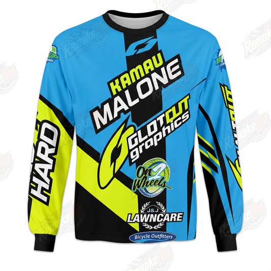 Kamau Malone Blotout Graphics On 2 Wheels vintage BMX racing jersey - product view