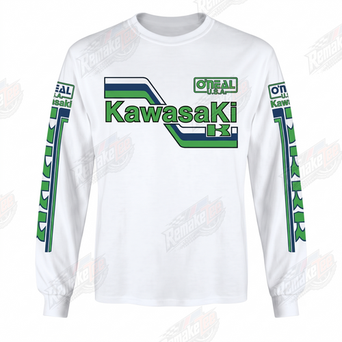 Kawasaki Green vintage VMX racing jersey - front product view