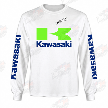 Kawasaki Green K White vintage VMX racing jersey - product view
