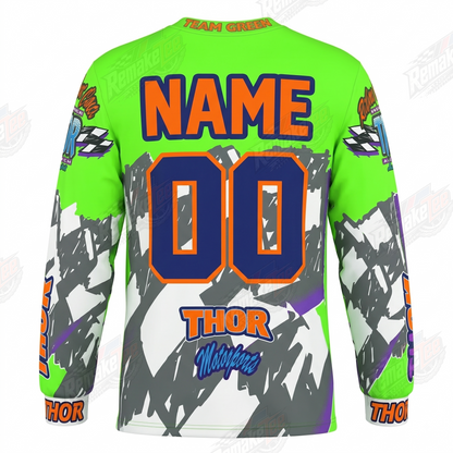 Kawasaki Team Green Thor vintage VMX racing jersey - alternate product view