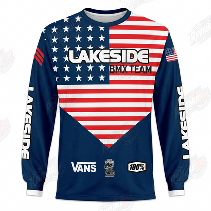 Lakeside BMX Team USA vintage racing jersey - product view