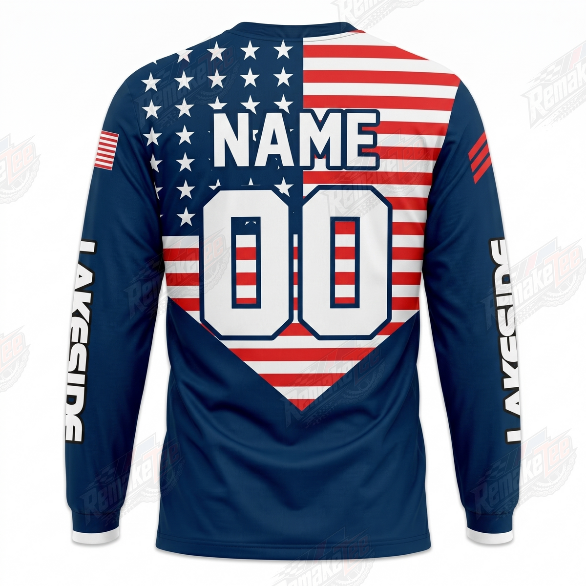 Lakeside BMX Team USA vintage racing jersey - alternate product view