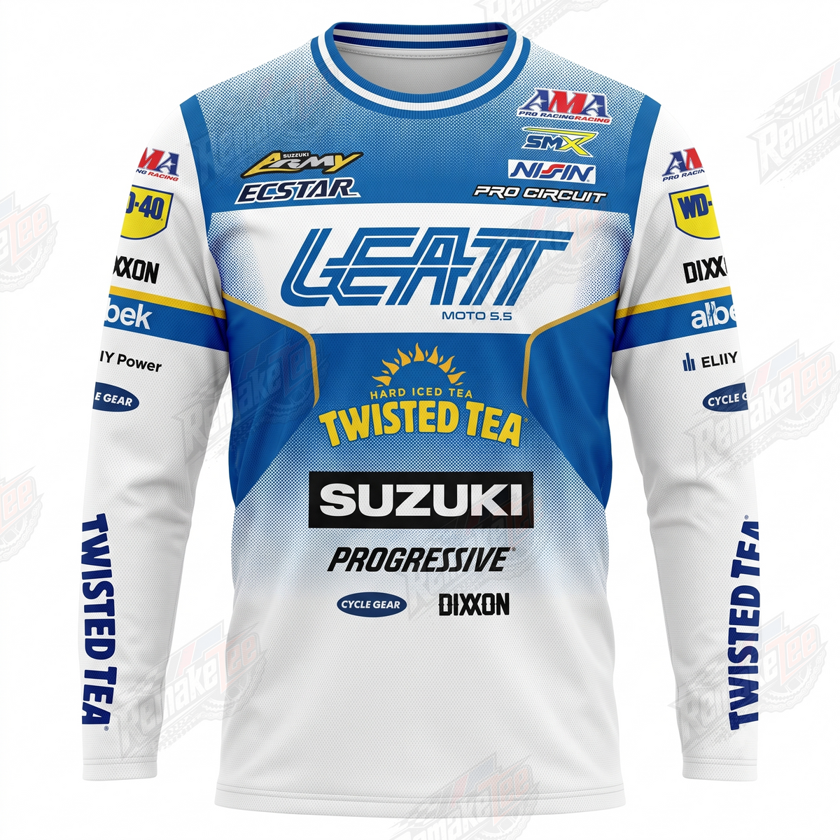 Leatt Suzuki Twisted Tea vintage VMX racing jersey - product view