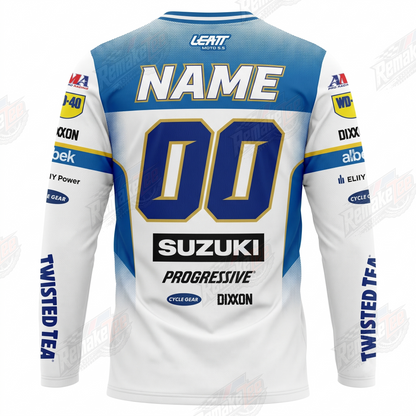 Leatt Suzuki Twisted Tea vintage VMX racing jersey - alternate product view
