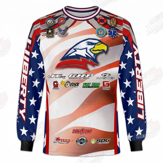 Liberty Racing USA Eagle vintage BMX racing jersey - product view