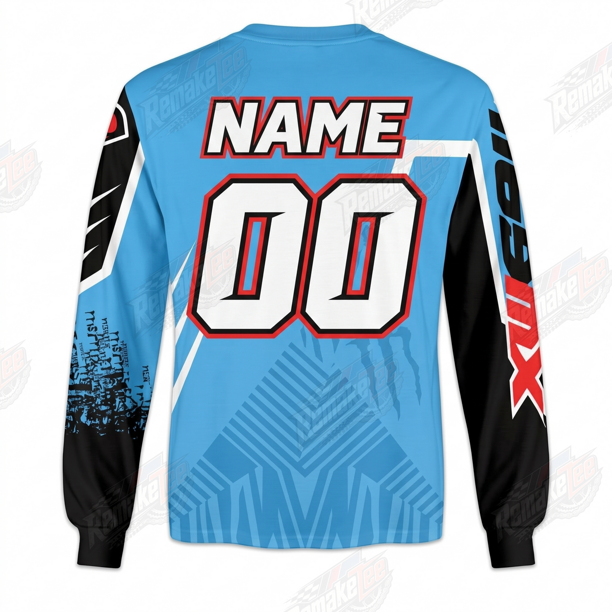 MSR Blue Black vintage VMX racing jersey - back product view