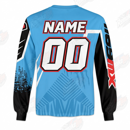 MSR Blue Black vintage VMX racing jersey - back product view
