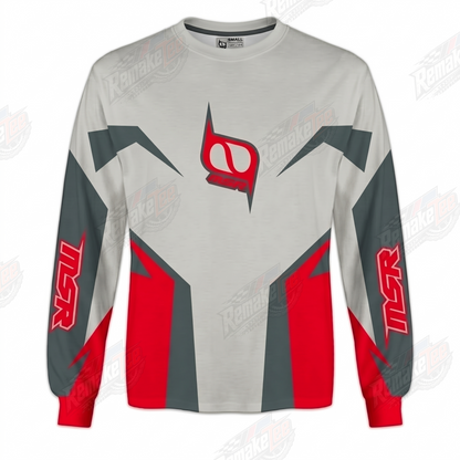 MSR Gray Red vintage VMX racing jersey - front product view