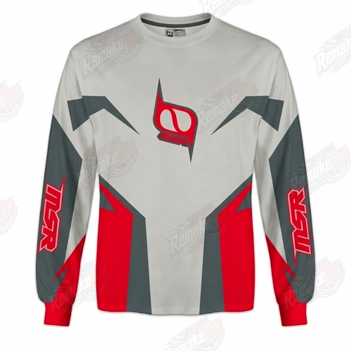 MSR Gray Red vintage VMX racing jersey - front product view