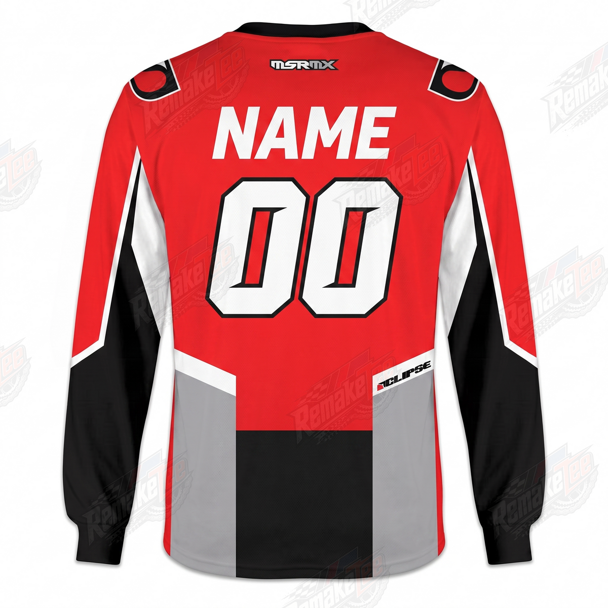 MSR MX Eclipse Red Black vintage VMX racing jersey - alternate product view