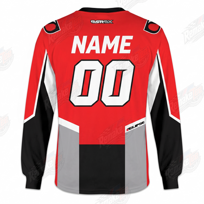 MSR MX Eclipse Red Black vintage VMX racing jersey - alternate product view