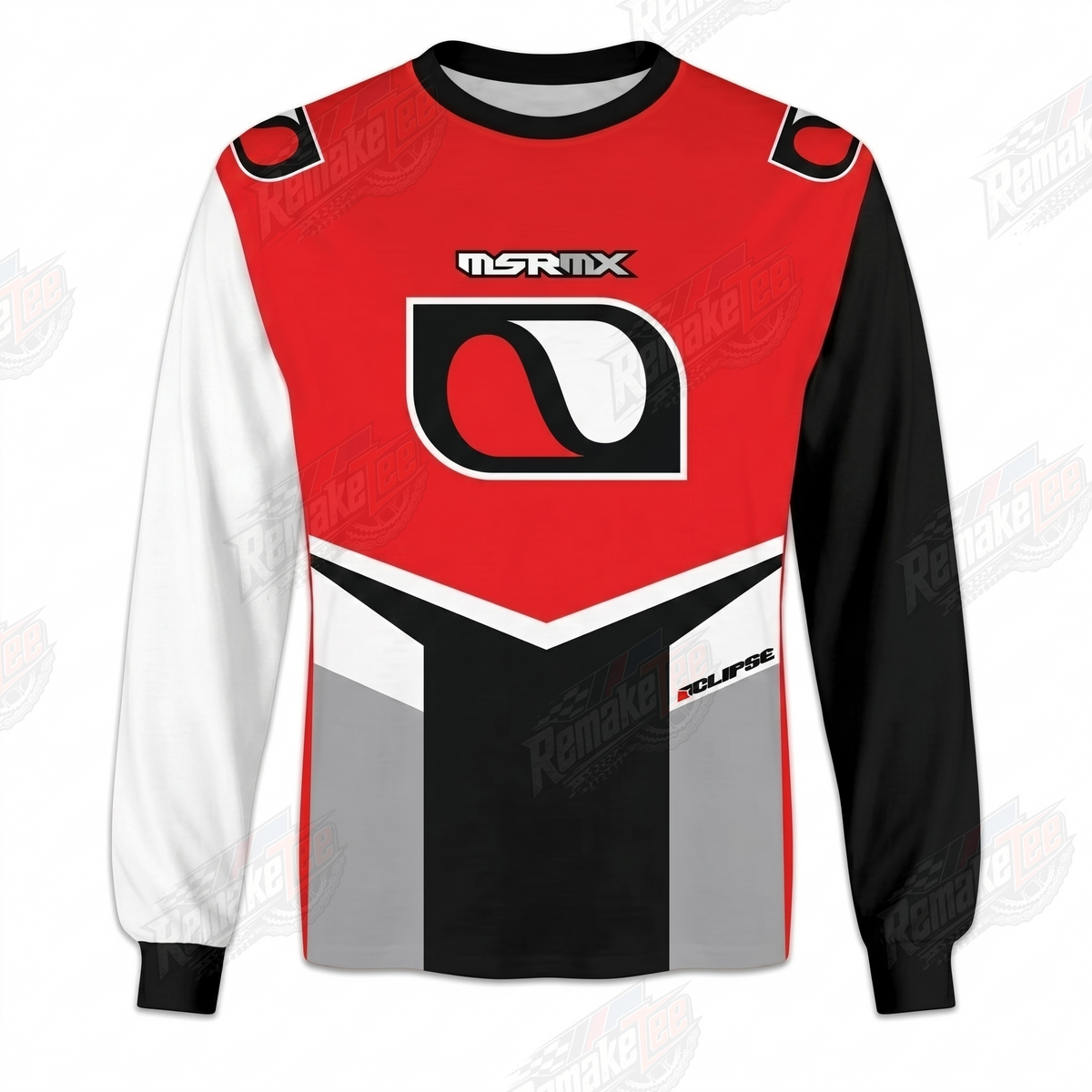 MSR MX Eclipse Red Black vintage VMX racing jersey - product view