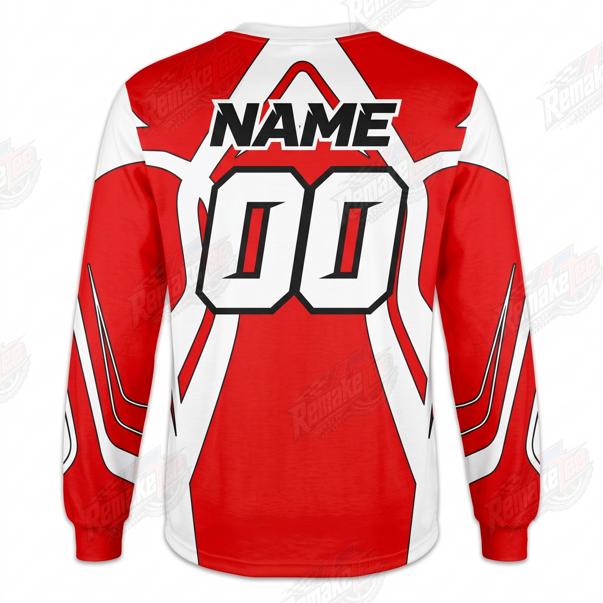 MSR Red White vintage VMX racing jersey - back product view
