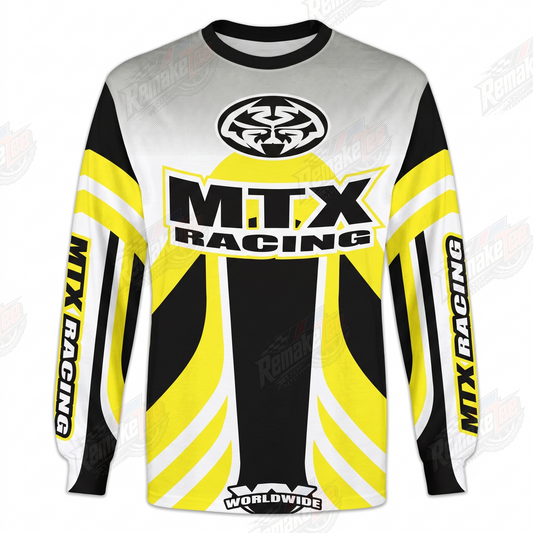 MTX Racing Worldwide Yellow Black vintage VMX racing jersey - product view