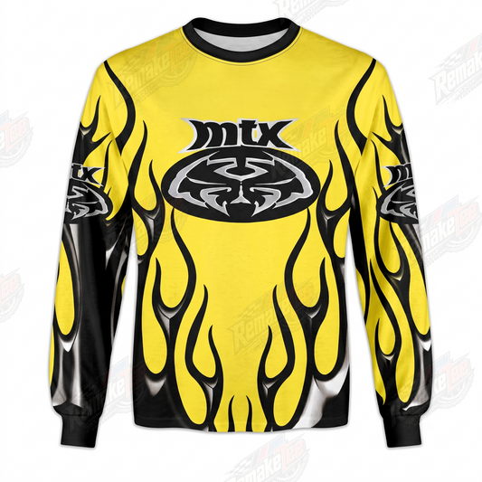 MTX Yellow Flame vintage VMX racing jersey - product view