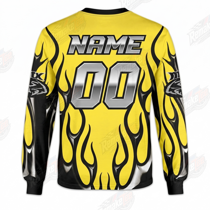 MTX Yellow Flame vintage VMX racing jersey - alternate product view