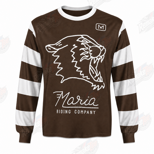 Maria Riding Company Tiger Brown White vintage BMX racing jersey - product view
