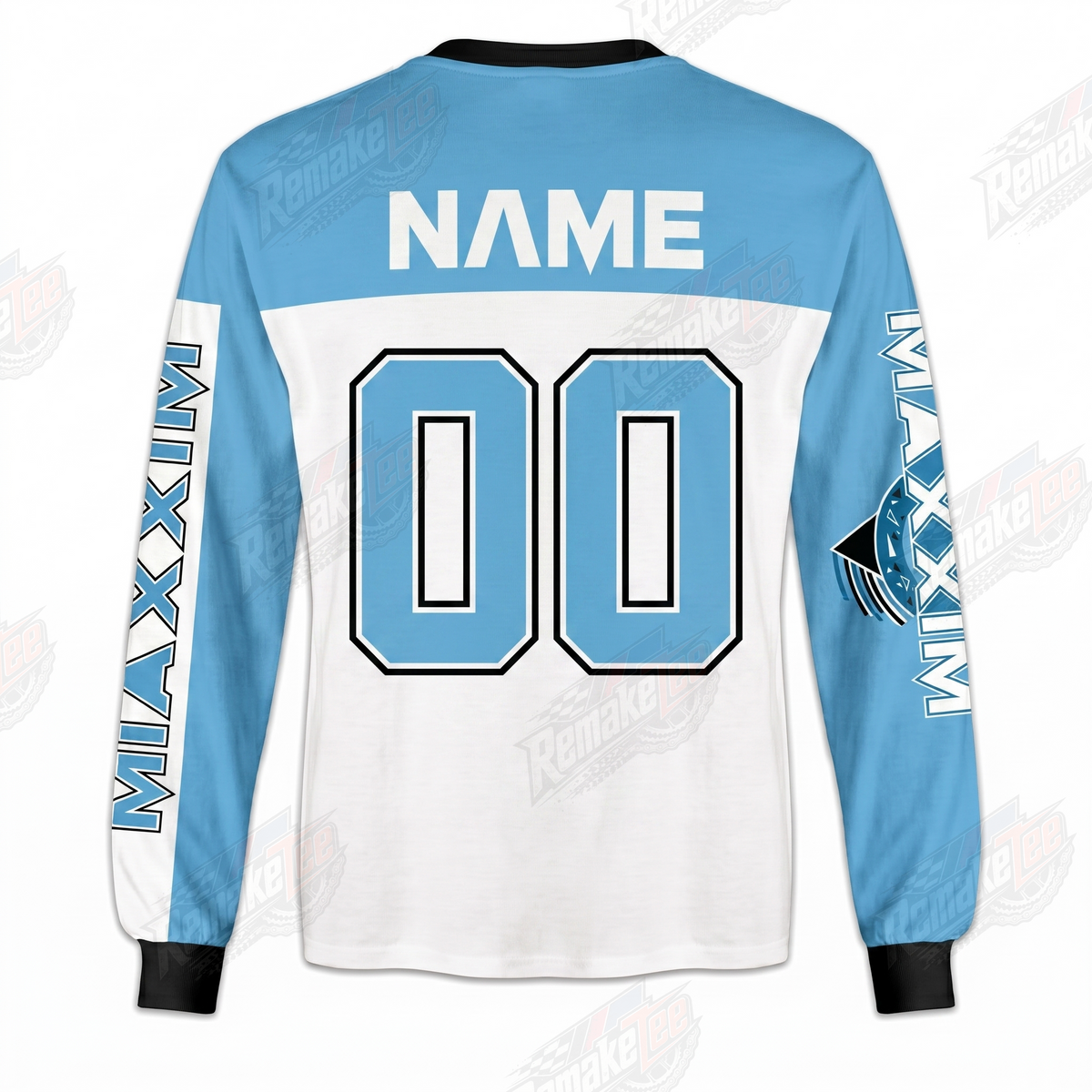 Maxxim Factory Racing Blue White vintage BMX racing jersey - alternate product view