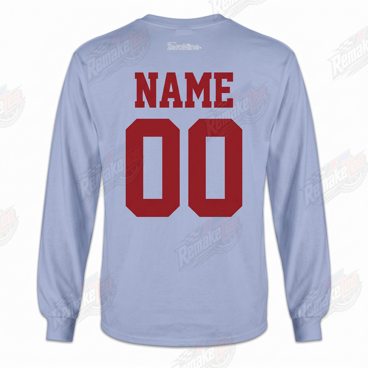 Mike Buff Zeronine Light Blue vintage BMX racing jersey - alternate product view