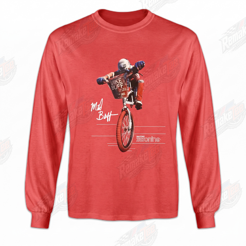 Mike Buff Zeronine Red vintage BMX racing jersey - product view