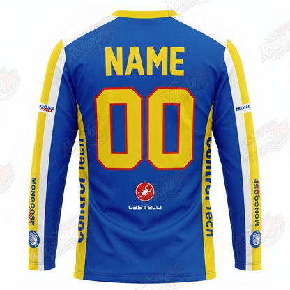 Mongoose Blue Yellow Racing vintage BMX racing jersey - alternate product view