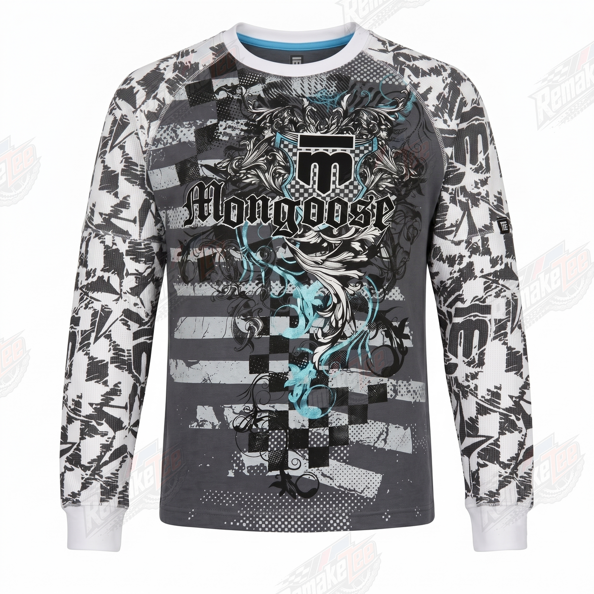 Mongoose Gothic Checkered vintage BMX racing jersey - product view