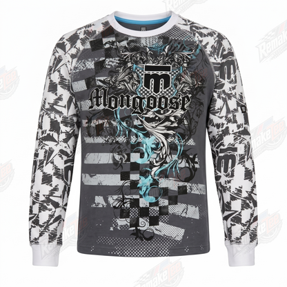 Mongoose Gothic Checkered vintage BMX racing jersey - product view