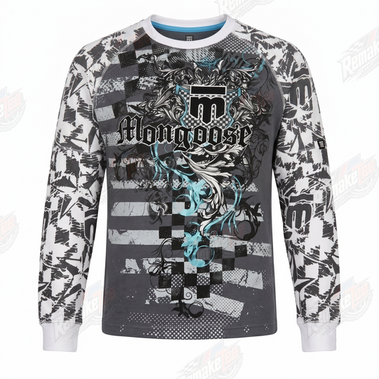 Mongoose Gothic Checkered vintage BMX racing jersey - product view
