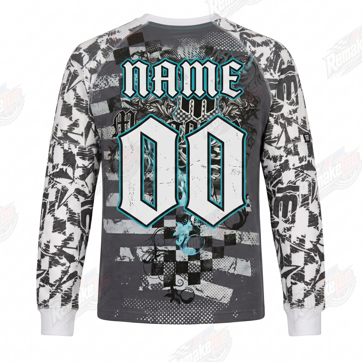 Mongoose Gothic Checkered vintage BMX racing jersey - alternate product view