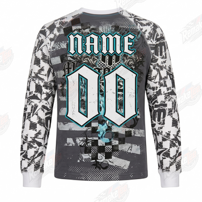 Mongoose Gothic Checkered vintage BMX racing jersey - alternate product view