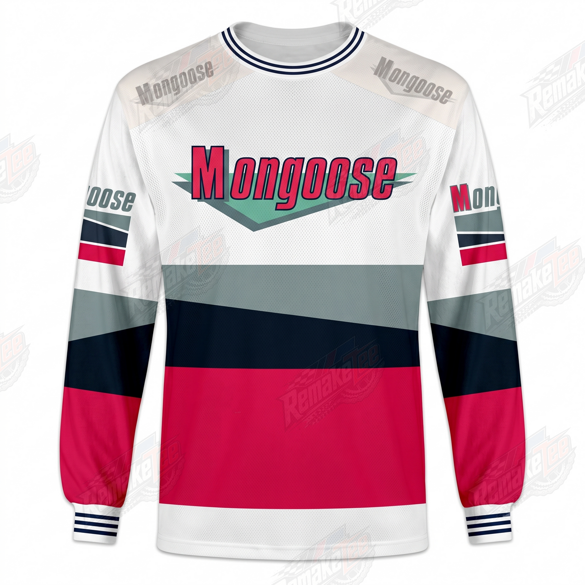 Mongoose Retro Stripe vintage BMX racing jersey - product view