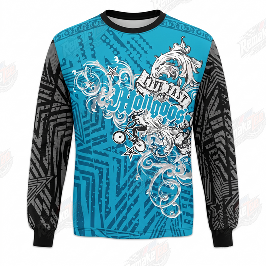 Mongoose Tribal Blue vintage BMX racing jersey - product view