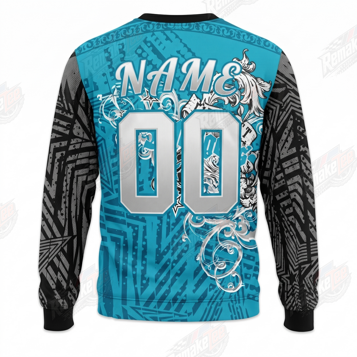 Mongoose Tribal Blue vintage BMX racing jersey - alternate product view