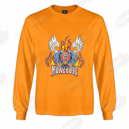 Mongoose Winged Logo Orange vintage BMX racing jersey - product view
