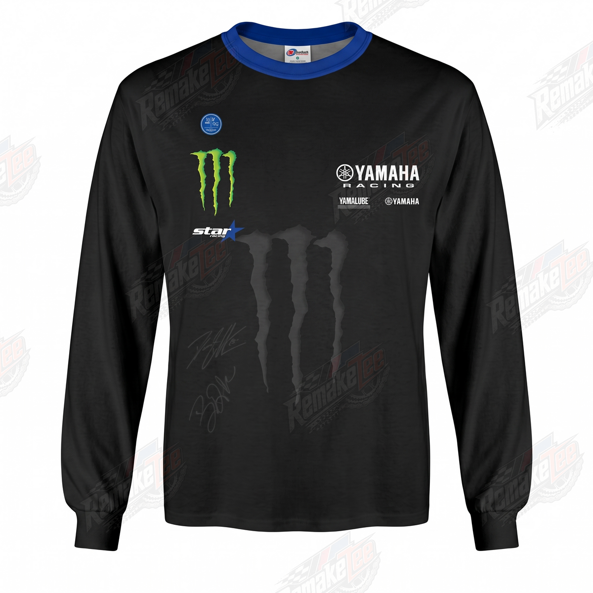 Monster Energy Yamaha Black vintage VMX racing jersey - front product view