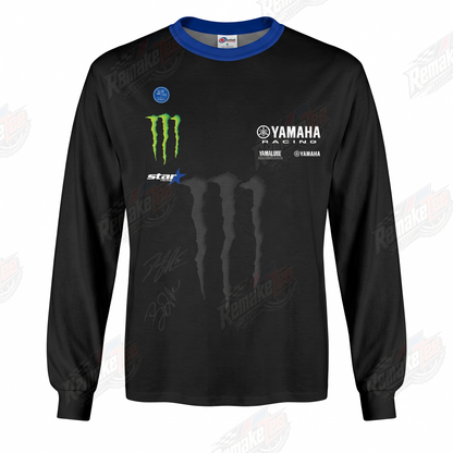 Monster Energy Yamaha Black vintage VMX racing jersey - front product view