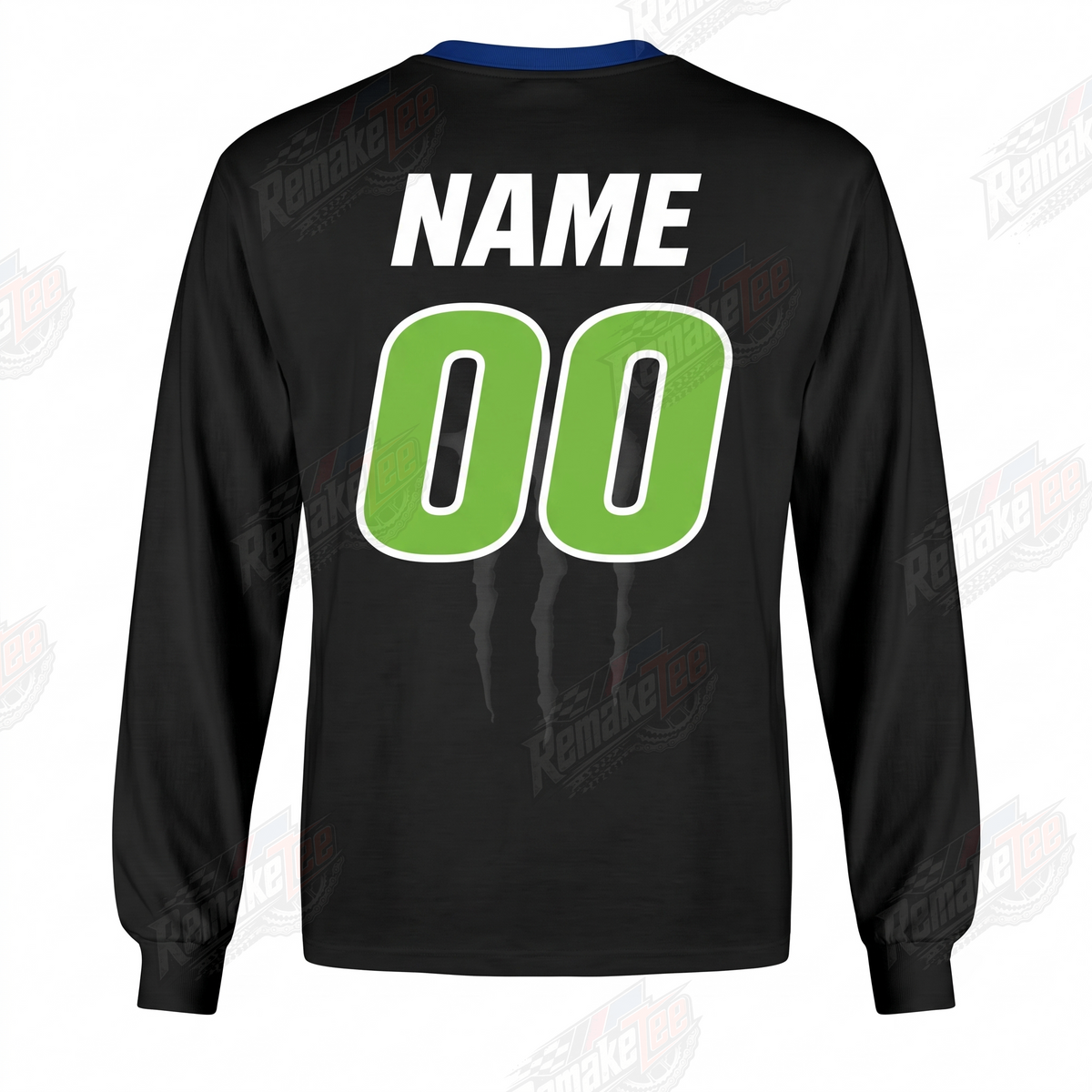 Monster Energy Yamaha Black vintage VMX racing jersey - back product view
