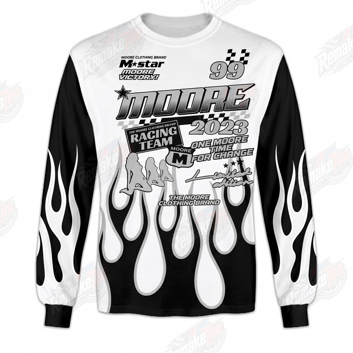 Moore Racing Team 2023 vintage VMX racing jersey - product view