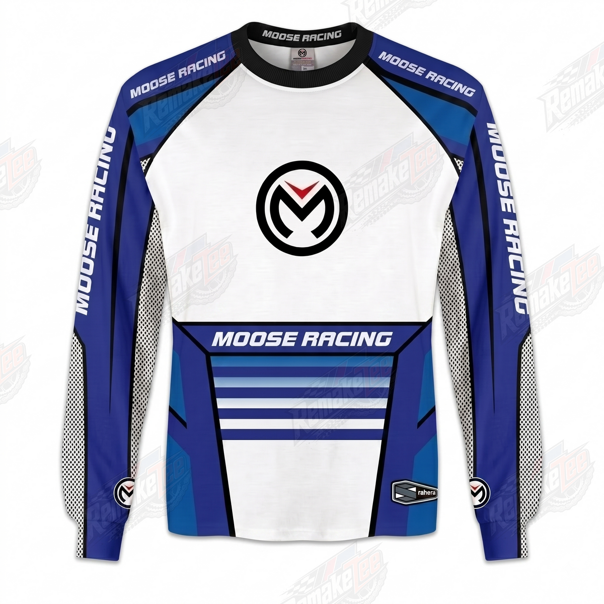 Moose Racing Blue White vintage VMX racing jersey - product view