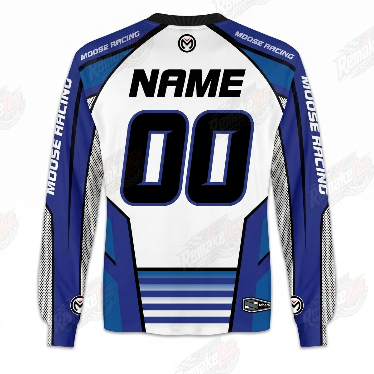 Moose Racing Blue White vintage VMX racing jersey - alternate product view