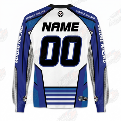 Moose Racing Blue White vintage VMX racing jersey - alternate product view